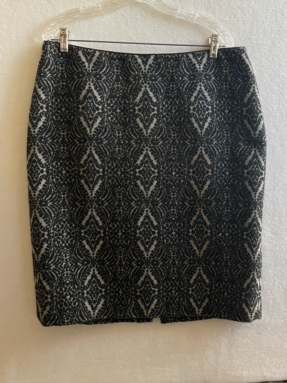Talbots Damask Wool Blend Lined Pencil Skirt with Back Zipper Whimsigoth Size 14